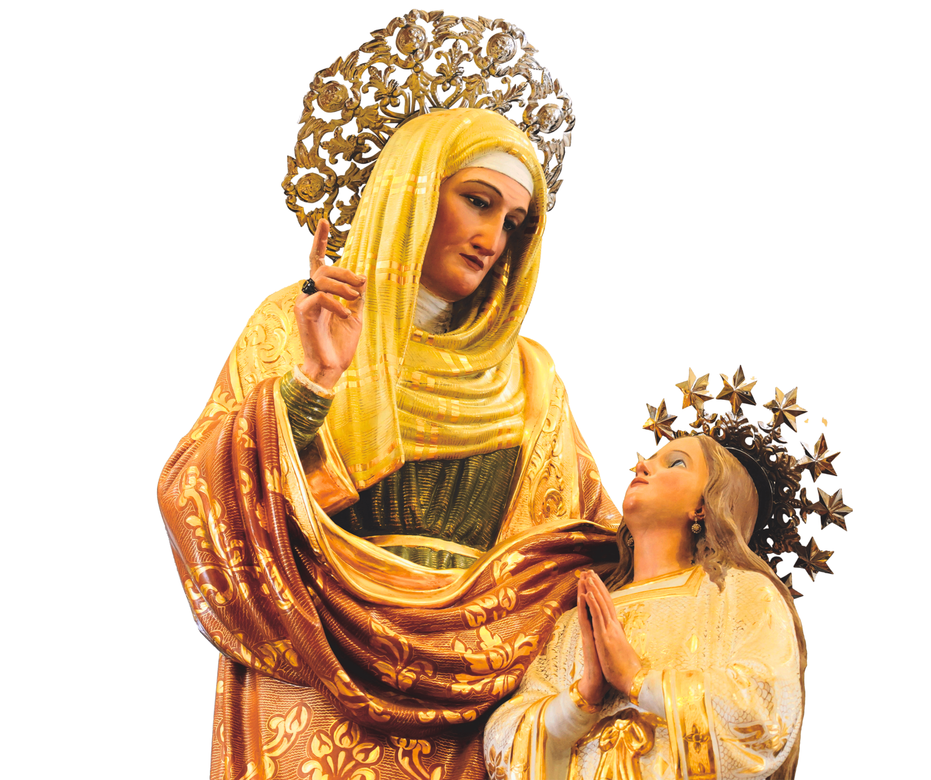 Statwa ta' Sant'Anna u Marija tfajla — Parroċċa Sant'Anna, Wied il-Għajn